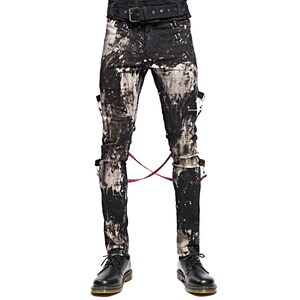 Prime Quality Gothic Skinny Jeans Apocalyptic Rebel Punk Emo Pants/usa ...