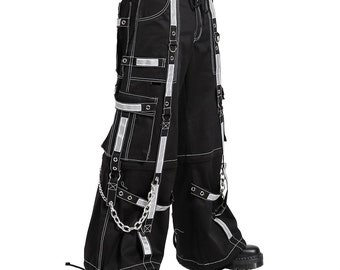 Prime Quality Handmade Gothic Bondage Men Pant Alternative Punk Rock Limelight Symbol Emo Trouser Pant Shorts USA
