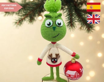 Grinch Amigurumi Crochet Pattern - Christmas Tutorial (PDF Pattern)
