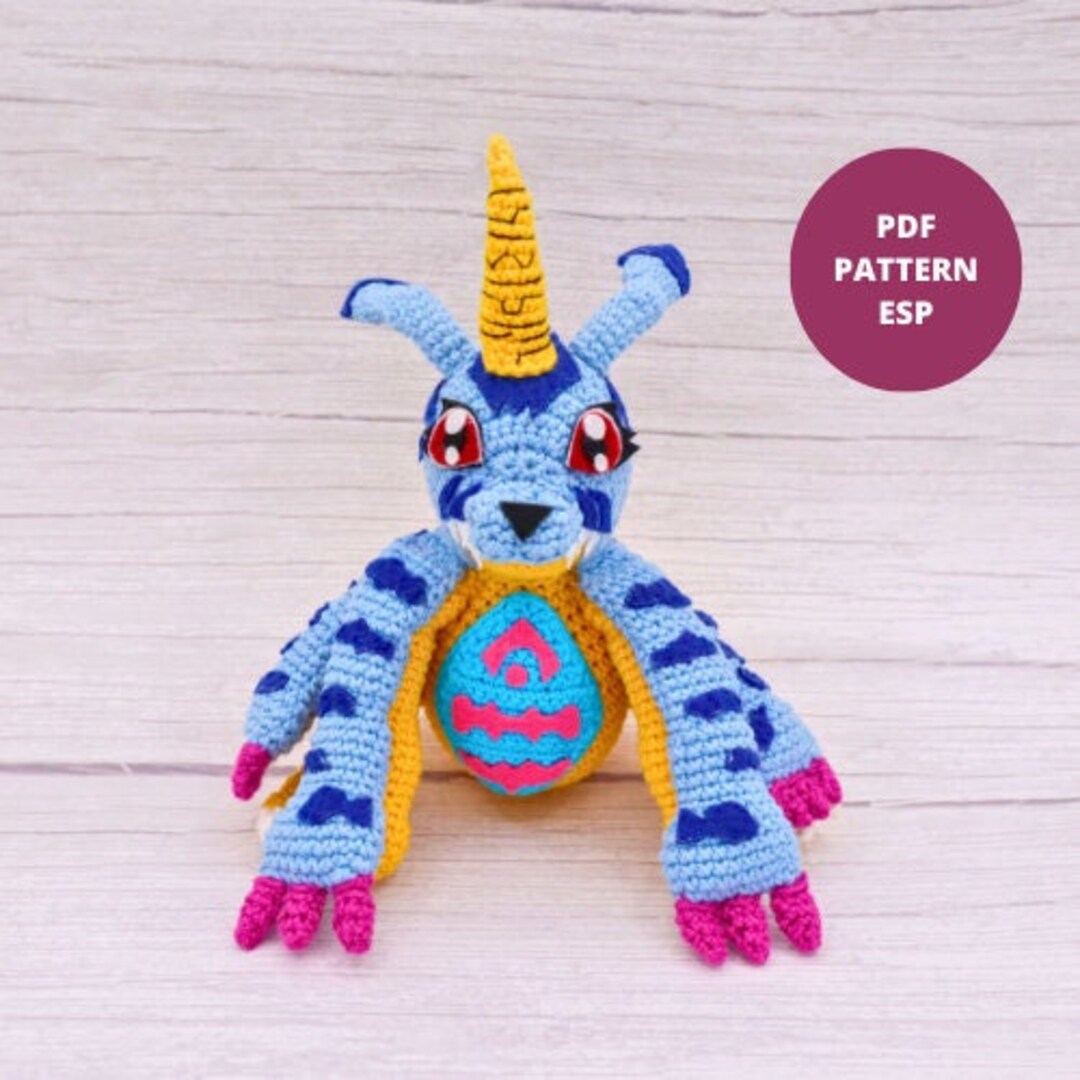 Patron Gabumon Amigurumi Digimon. Pattern Digimon. Crochet Etsy