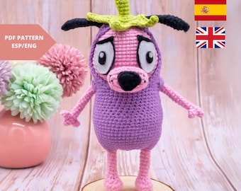Crochet Courage the Cowardly Dog Amigurumi Pattern (PDF Pattern)