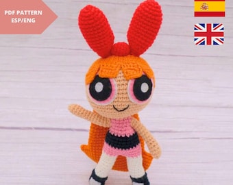Blossom Crochet Pattern – Powerpuff Girls Amigurumi (PDF Download)