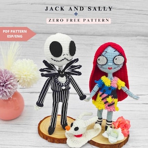 Jack and Sally Crochet Pattern PDF | Halloween Amigurumi Bundle with Free Zero Pattern | Nightmare Before Christmas Set | Instant Download