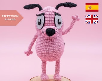 Courage the Cowardly Dog Crochet Pattern: Amigurumi Doll (PDF Download).