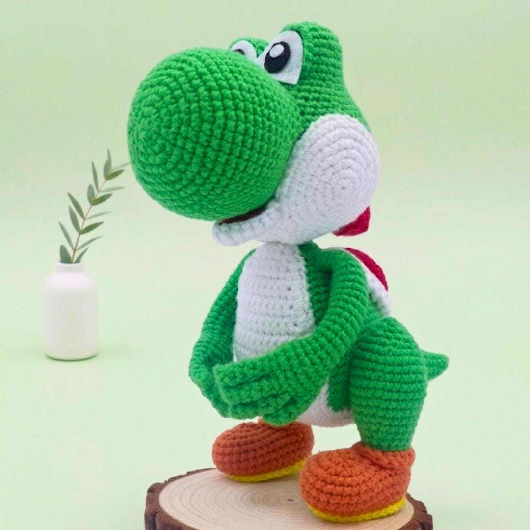 Yoshi Inspired Crochet Pattern, Super Mario Green Dino Amigurumi PDF ...