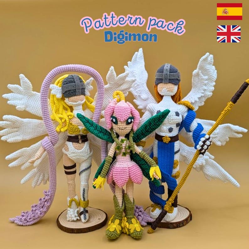 Digimon Amigurumi Pattern Pack – PDF Crochet Patterns for Angemon ...