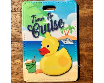 Sailing Duck Luggage Tag | Personalized Luggage Tag | Custom Bag Tag | Travel |Customized Address ID | Gifts for Him Her | Cruising Cruise