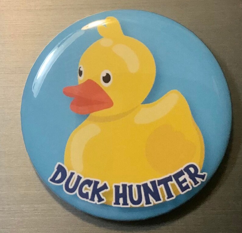 Yellow Duck 2.25" Pin Button or Fridge Magnet - Cruise, Cruising, Sailing, Boat, Pin Button Badge, Rubber Backed Magnet bild 3