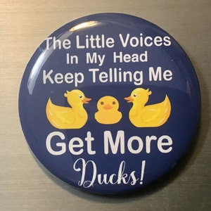 Yellow Duck 2.25" Pin Button or Fridge Magnet - Cruise, Cruising, Sailing, Boat, Pin Button Badge, Rubber Backed Magnet bild 7
