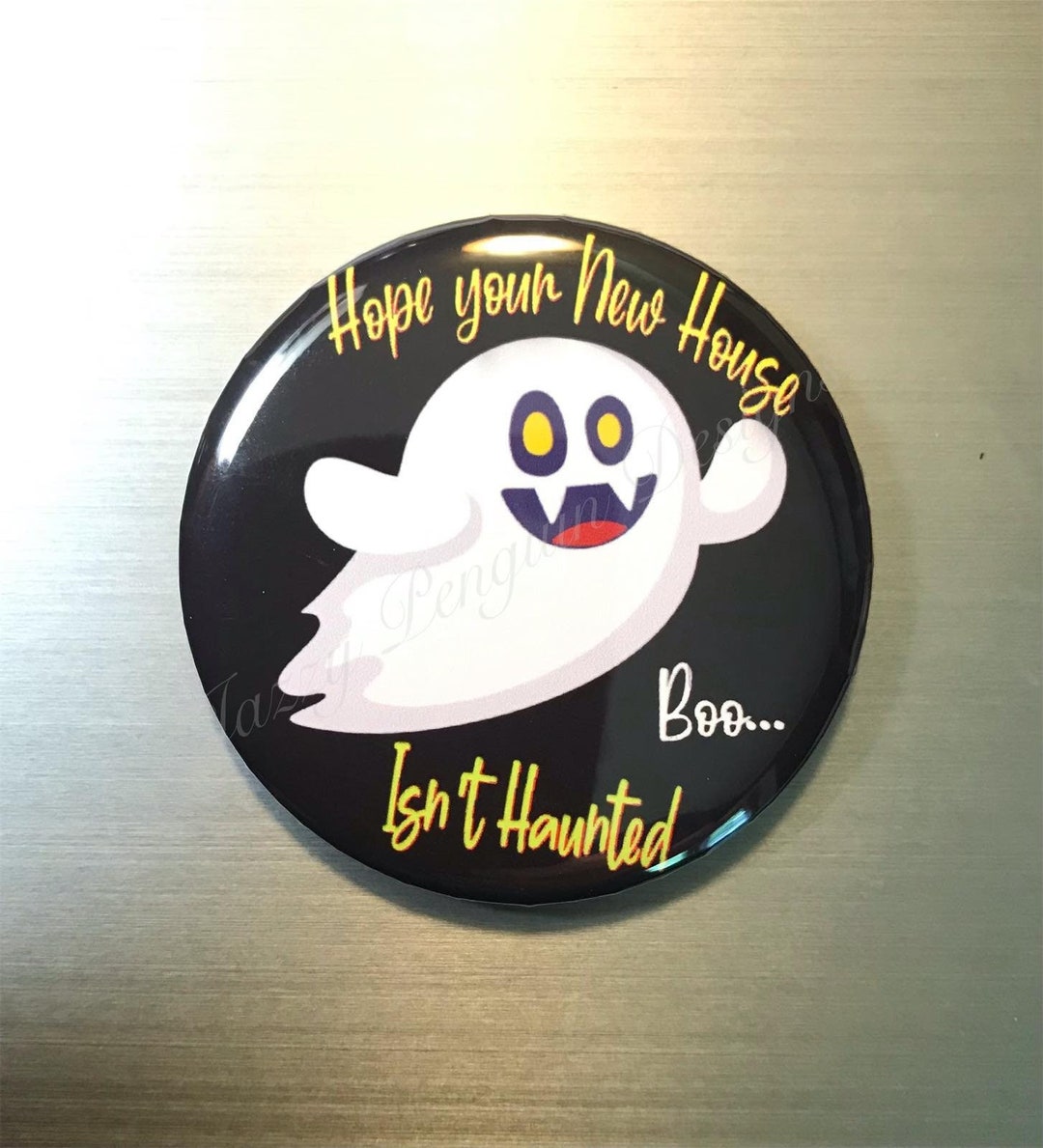 Haunted House Ghost 2.25 Pin Button or Magnet New House - Etsy