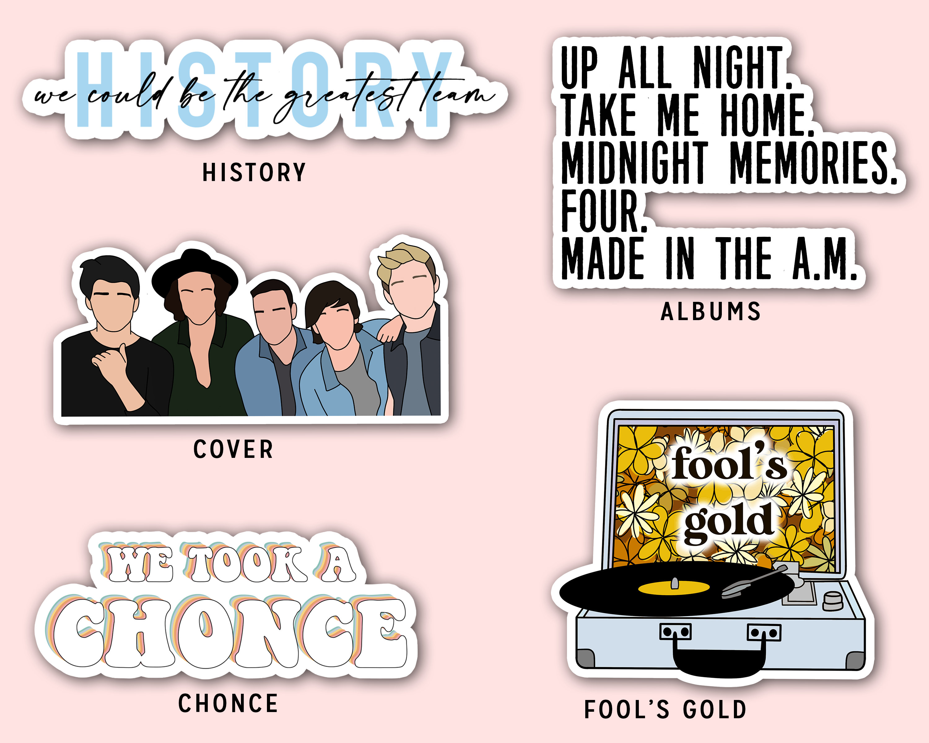 1 Direction Merch (1D) Panini 2013 Sticker Collection - Full