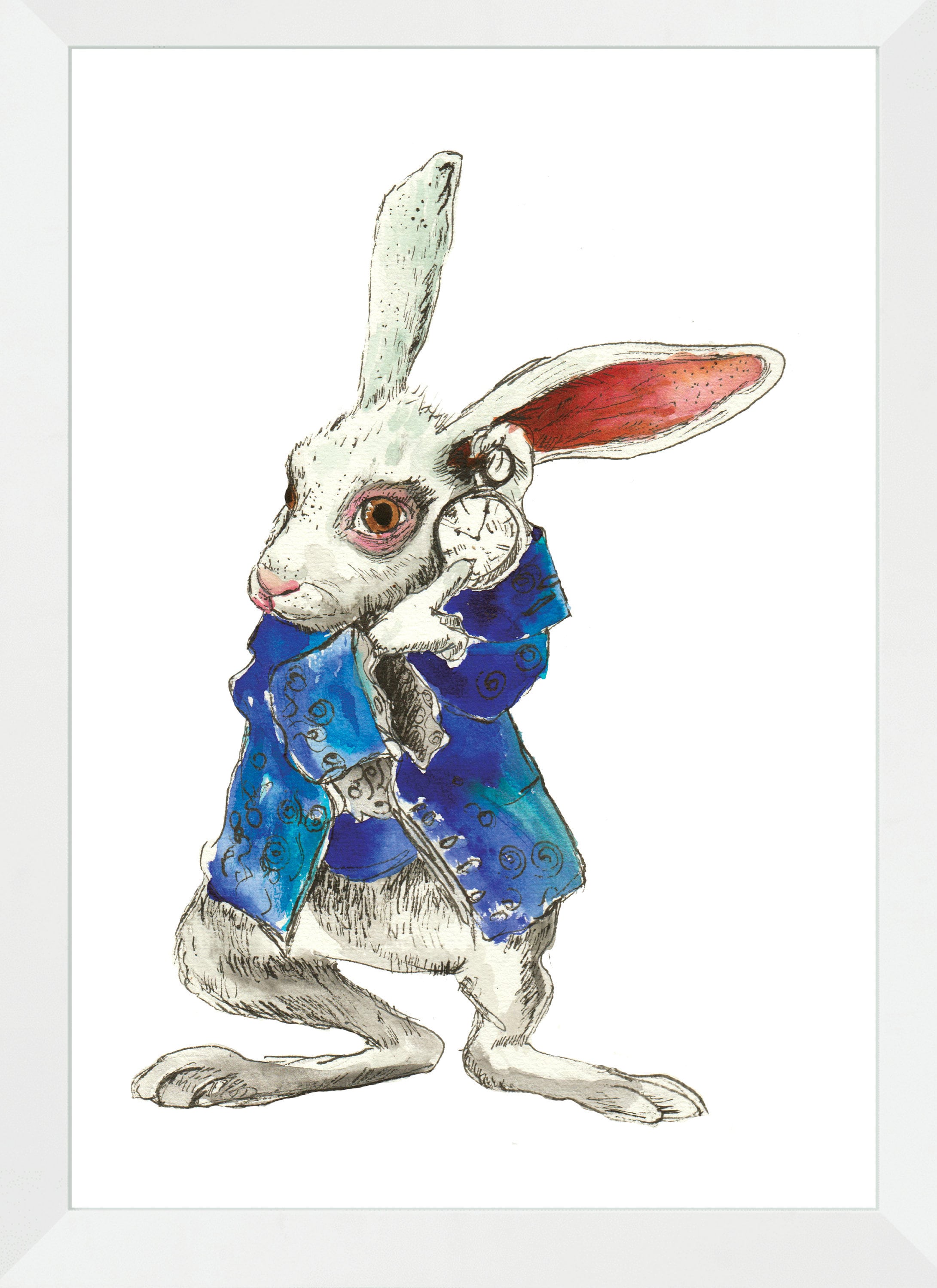 Dessin Lapin Alice Au Pays Des Merveilles Le Lapin Blanc Alice au pays des merveilles Impression | Etsy