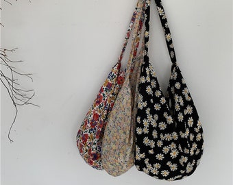 Printing Canvas Shoulder Bag Retro Casual Handbags Messenger Hobo Bags