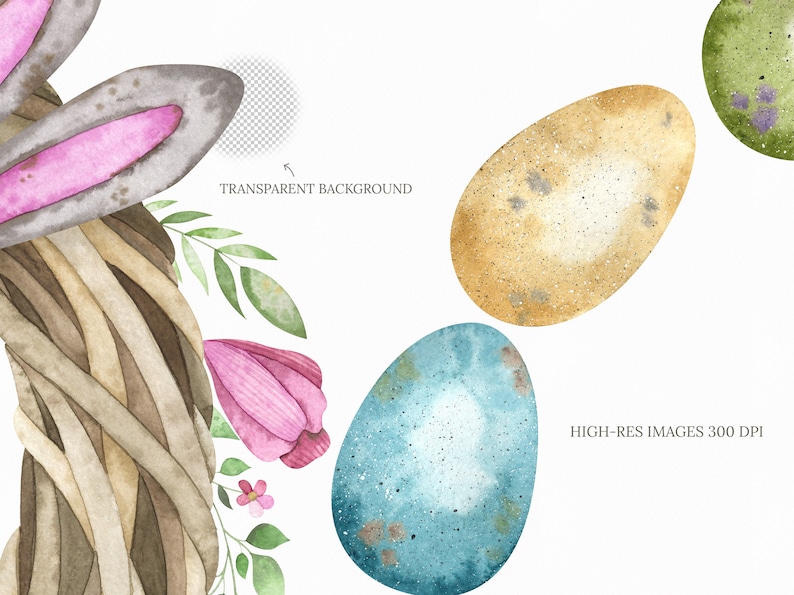 Watercolor Easter wreath clipart tulips Frames with gnomes bunnies eggs clip art Set for scrapbook spring holiday invitation PNG