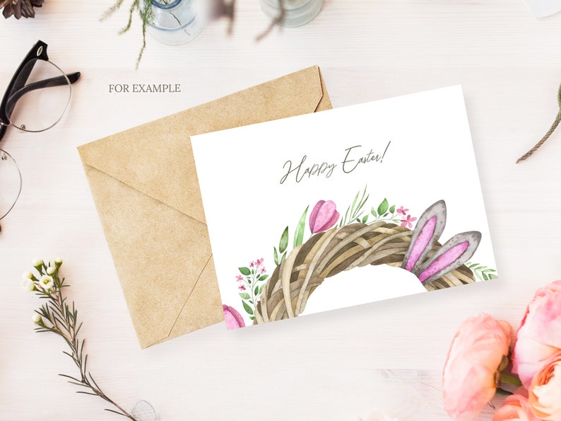 Watercolor Easter wreath clipart tulips Frames with gnomes bunnies eggs clip art Set for scrapbook spring holiday invitation PNG