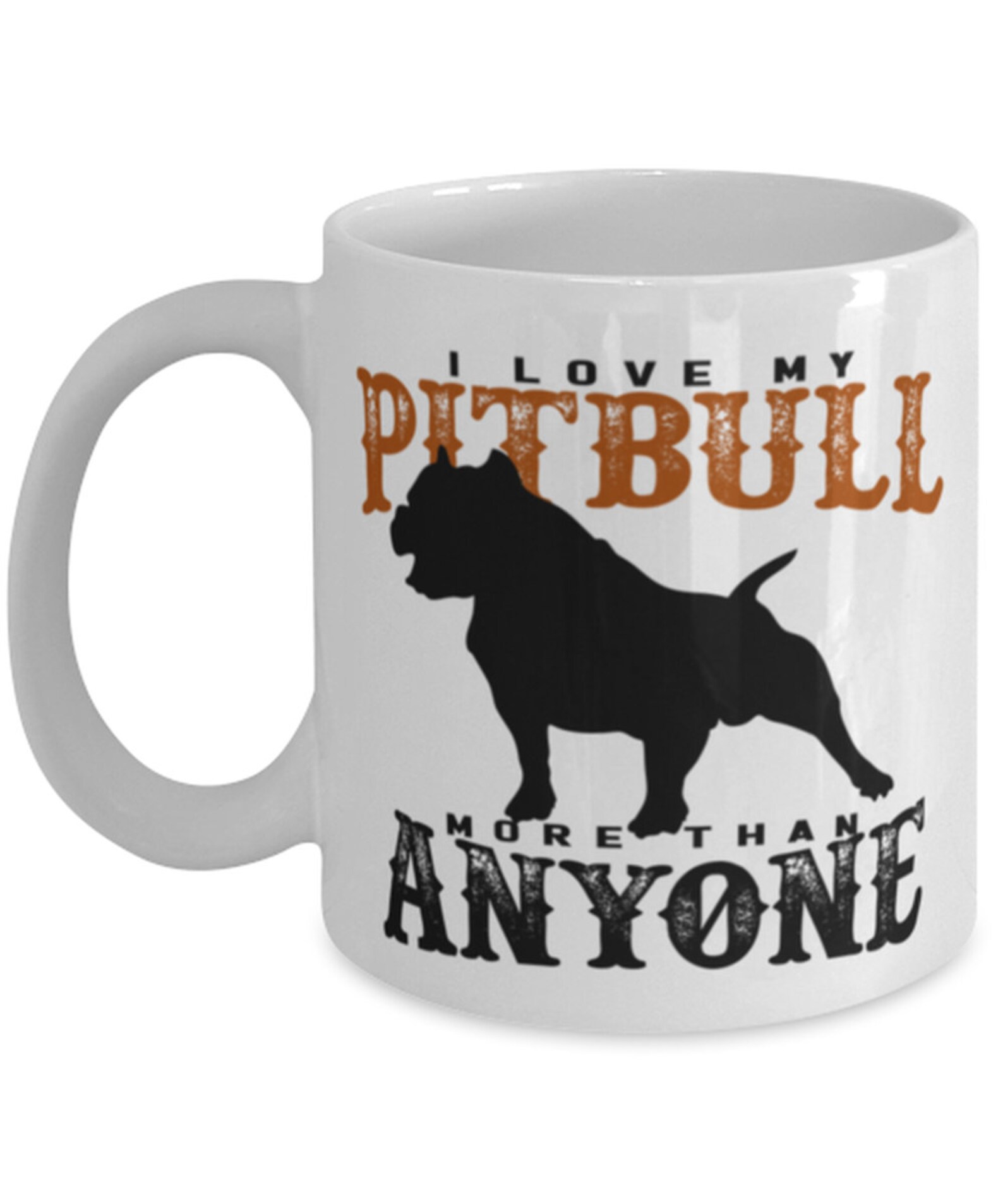 Pitbull Coffee Mugs Pit Bull Dog Love Mug I Love My Pitbull Etsy