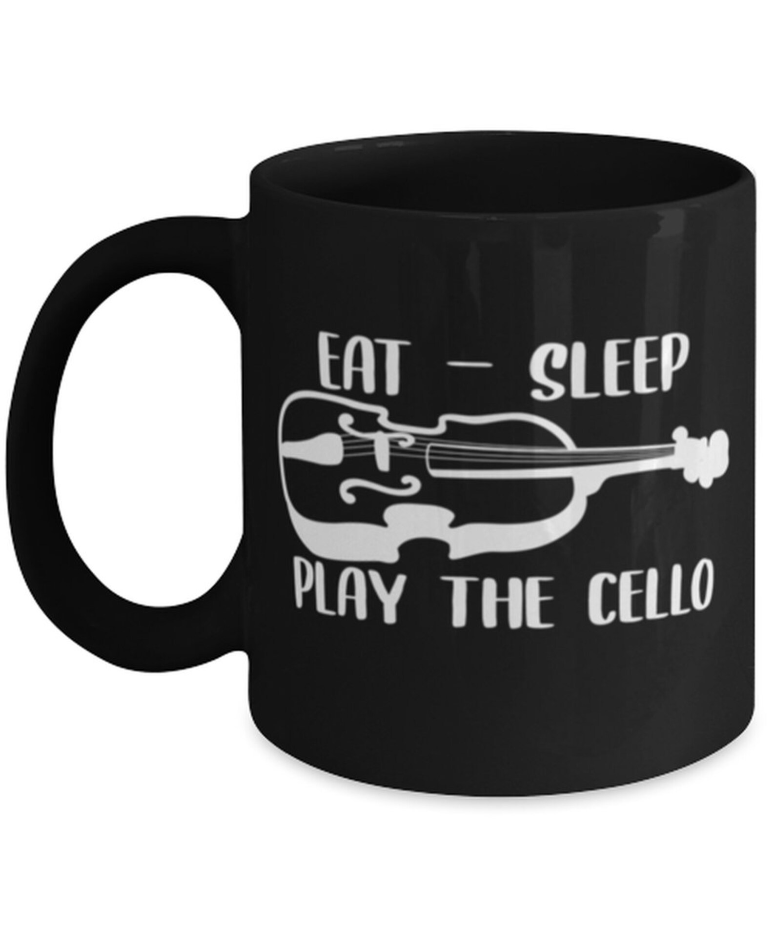 Cello Mug 11oz Cello Tea And Coffee Black Mug Cup Unique Etsy