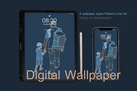 Iphone Ipad Wallpaper Blue Color Apple Lock Screen Etsy