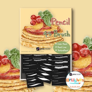 45 Bleistiftpinsel für Procreate, Procreate, Skizzierpinsel, Texturpinsel, Handschriftpinsel, iPad Pinsel, Procreate Pinselpaket
