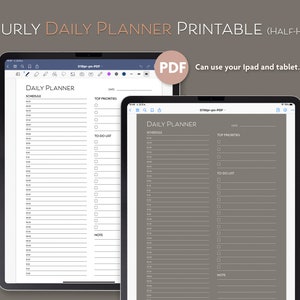 Printable Daily Planner half-hour,daily Schedule, To-do List, Instant ...