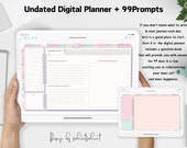 Undated 99 Prompts Digital Planner iPad Goodnotes Planner, notability, Noteshelf planner, Digital journal, 99 Prompt for your Best Life