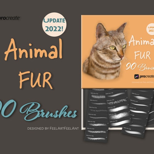 30 Procreate Fur Brushes Animal Hair Brushes for Procreate Etsy