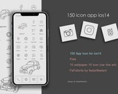 Grey App Icons for iPhone iOS14 (150 PNG)