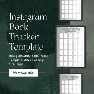 2026 Reading Tracker | Instagram Story Template for Book Lovers | Snowflakes | Winter Gradient