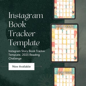 2025 Reading Tracker | Instagram Story Template for Book Lovers | Summer | Bookstagram Template