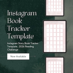 Rastreador de lectura 2026 / Plantilla de historia de Instagram para amantes de la lectura / Bookstagram / Bookish