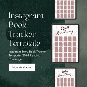 2024 Reading Tracker | Instagram Story Template for Book Lovers | Roses