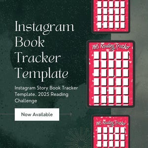 2025 Romance Reading Tracker | Instagram Story Template for Book Lovers | Valentine&#39;s Day