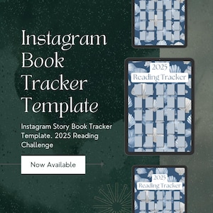 2025 Reading Tracker | Instagram Story Template for Book Lovers | Shells | Bookstagram Template | Aesthetic Bookstagram Reading Log