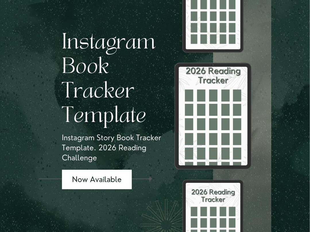 2026 Reading Tracker | Instagram Story Template for Book Lovers | Palm ...