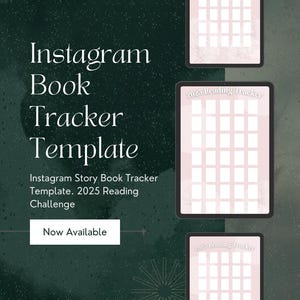 2025 Reading Tracker | Instagram Story Template for Book Lovers | Bookstagram Template