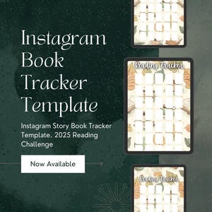 2025 Reading Tracker | Instagram Story Template for Book Lovers | Fall | Coffee | Books | Bookstagram Template