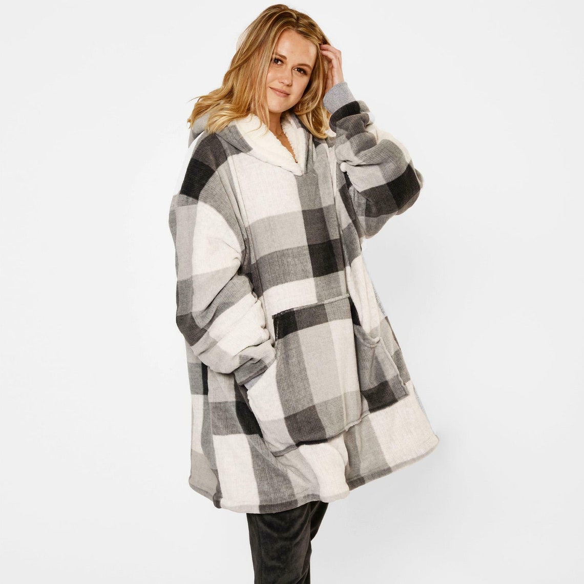 shein checkered hoodie