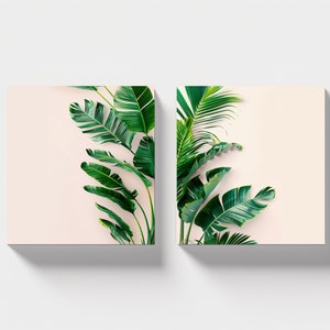 Tropical Palm Wall Art | Pink Beach Decor – Nature Inspired Digital Art | Beautiful Palm Tree Art Print – Tropical Wall Decor
