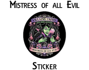 Villains Unite Vinyl Sticker