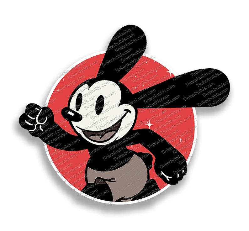 Oswald the Lucky Rabbit Magnet or Sticker image 1