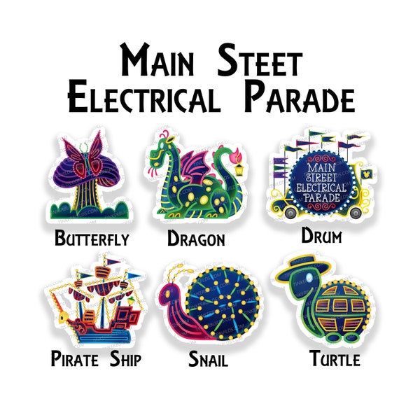 Main Street Electrical Parade Vinyl Sticker