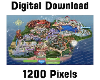 California Adventures Park Map - Digital Download