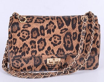 leopard skin bag