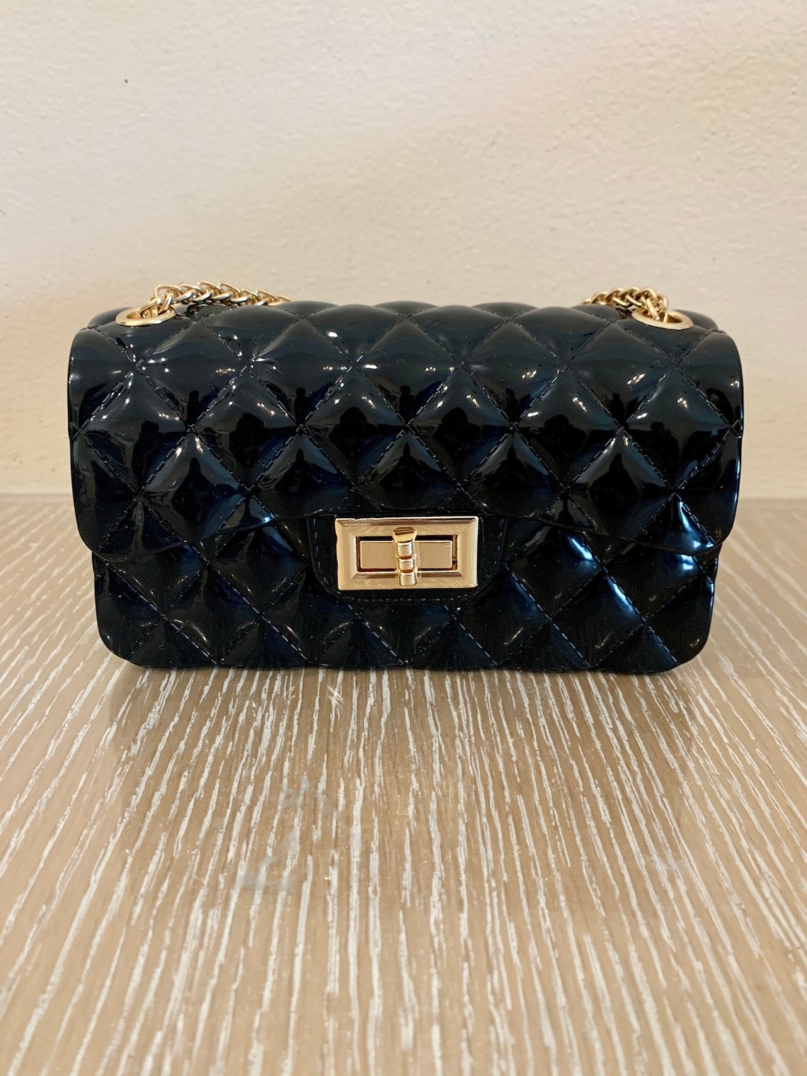 Black Mini purse Jelly Handbag Small clutch Free Shipping Etsy