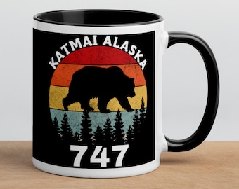 Fat Bear Week, Bear 747 Mug, Fat Bear 2022, Katmai Alaska Mug, Bear Mug, Alaska Mug, Katmai National Park, 747 Mug,