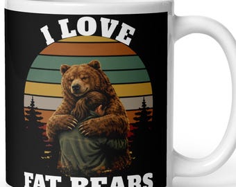 Fat Bear Week, Fat Bear Week Mug with Woman, Fat Bear Week Mug, Fat Bears, Katmai Alaska Bears, Fat Bear, Fat Bear Merch, Fat Bear Mug