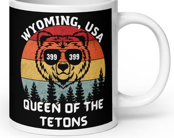 Grizzly 399 Mug, Queen Of The Tetons Mug, 399 Mug, Bear 399, Grizzly 399, Mama Bear 399, Grand Teton Queen, Matriarch of Jackson Hole
