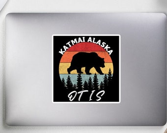 Otis the Bear Sticker, Otis Bear Katmai, Otis Bear 480, Katmai Alaska Sticker, Otis Sticker, Bear Sticker, Alaska Sticker,