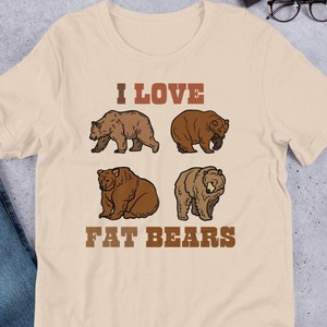 Camiseta unisex de oso gordo, Camiseta de oso gordo, Semana del oso gordo, Oso Otis 480, Camiseta de oso, Oso gordo, Semana del oso gordo, Camiseta para amantes de los osos, Oso, Oso pardo
