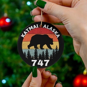 Bear 747 Ceramic Ornament, 1-Pack, Fat Bear 747, Fat Bear 2022, Fat Bear, Bear 747, Bear Ornament, Fat Bear Gift, Bear 747 Gift,